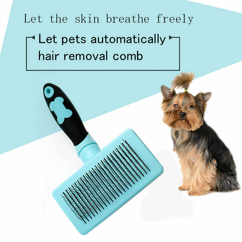 slicker brush for dogs and cats Pet grooming brush - Remove gently hair ent O5J5