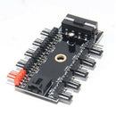4 Pin PWM CPU Fan Hub 12V 10 Way Controller Regulator for Computer Case A