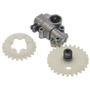 2 Sets Carburetor Parts Oil Pump Oiler Worm Gear Spur Wheel Lawnmower for
