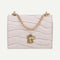Elegant Women Pure Mini Shoulder Bags Leather Chain Messenger Bag (White)