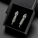Luxury Wedding Jewelry Set Exaggerated Chain Pendant Necklace Earrings Set  A8K4
