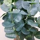 16 Heads Eucalyptus Bouquet Branches Silk Artificial Leaves Flower Decorati I1D9