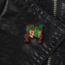 Creative Long Hair Girls Pins Brooches Clothes Lapel Jacket Badges Gifts A