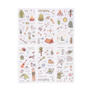 6x Camping Outfit Adhesive Stickers Scrapbooking DIY Decoration Diary BX