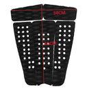 5 Pieces Diamond Grooved EVA Surfboard Traction Deck Grip Tail Pad Black