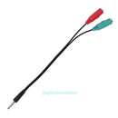 2pcs 3.5mm Male to 2 Female Y Splitter Audio Extension Cables Adapter for Mobile