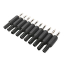 10pcs /Set 3.5mm 1/8" Audio Male Plug Jack Adapter Stereo Connector Headphone