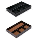 4 Slots Desk Drawer Organizer, Pu Leather Drawer Storage Organizer Divider