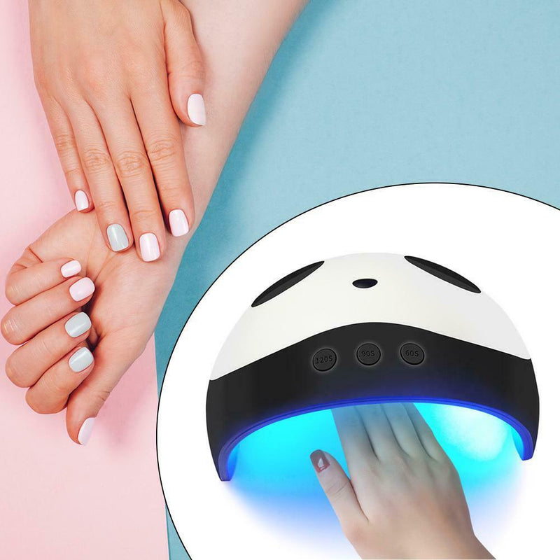 36W Cute Panda UV LED Nail Lamp Dryer 3 Timers Manicure Gel Polish Drying Light