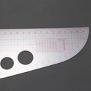 Multifunction Plastic Metric Curve Cutting Out Ruler Tailor Tool 45cm