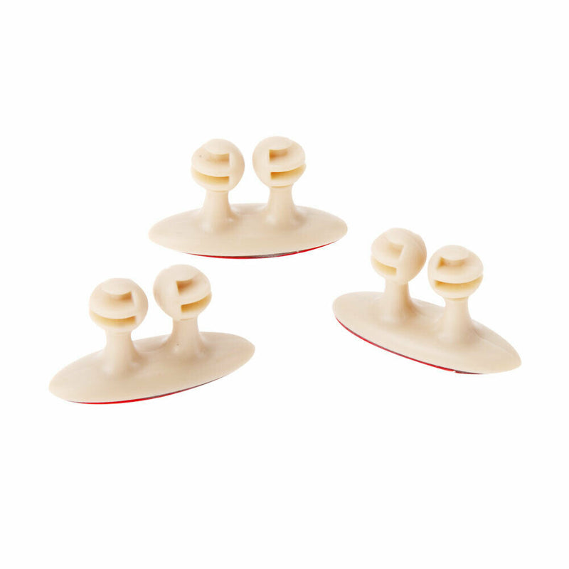8Pcs Car Interior Clip Earphone Cable Clip Arrangement Panel Clamp(Beige)