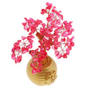 Red Feng Shui Crystal Money Tree Office Home Decor Bring Luck / Wealth