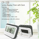 Portable LCD Digital Home Kitchen Cooking Timer Count-down Clock Alarm -Gray