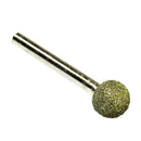 2pcs Diamond Coated Burr Head Mounted Bits Points, Abrasive Spherical Grinding