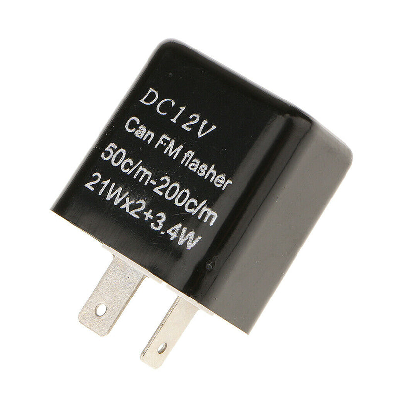 2Pin Electronic Flasher Relay Fix For LED Turn Signal Lamps Hyper Flash 12V