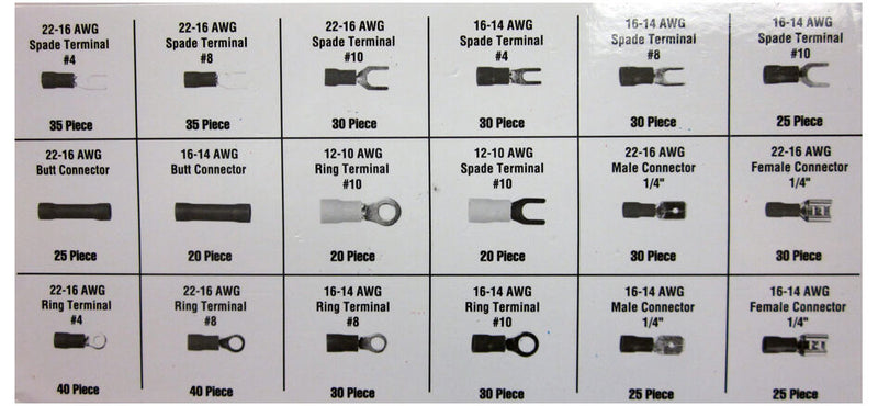 300Pcs Assorted Crimp Terminals Set Insulated Electrical Wiring Connector Kit