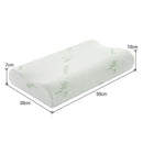 Bamboo Cervical Pillow Memory Foam Fabric Cover Bed Pillow Washable Style 1