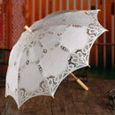 White Lace Cotton Embroidery Wedding Umbrella Bridal Parasol Photo Prop BPO