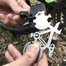 2pcs Multifunctional Tool Outdoor Mountain Bike Card Wrench For Outdoor Camping