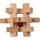 Wooden Take the Ball from Cage Lock Logic Puzzle Burr Puzzles Brain Teaser