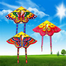 1PC Butterfly Printed Long Tail Kite Children Kids Outdoor Garden Fun ToysAT3C