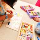 Wooden Baby Child Bear Changing Clothes Male Girl Baby Puzzle Three-Dimensi D7F4