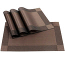 Placemat,Crossweave Woven Vinyl Non-Slip Insulation Placemat Washable Table B2Z4