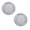 Set of 2 Stainless Steel Round Louvered Air Vent for Marine Boat RV Accessories