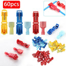 60x Insulated 22-10 AWG T-Taps Quick Splice Wire Terminal Connectors Com UWZ
