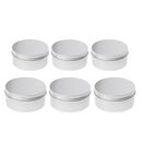6pcs 200ml 250ml Empty Aluminium Nail Art Accessories Pot Jar Tin Container
