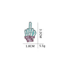 Gesture Ornaments Pin Brooch Originality Finger Badges Brooches Lapel JR