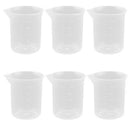 100 ml laboratory test plastic graduated measuring cup cup container 6 pcs K4M9