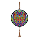 DIY Diamond Painting Special Shape Butterfly Mural Pink Tassels Home Decor
