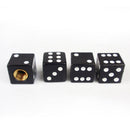 4X Black Dice Tire air Valve Stem Caps Car Truck Bike ATV Wheel Rims0K