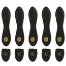 5 Sets Black Leather Buckles Purse Hasp Buttons Clasp for DIY Bag Crafts