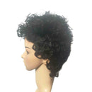 Black Short Curly Wigs Natural Synthetic Hair Wigs for Man Women