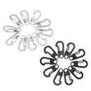 20Pcs Mini Alloy Key Buckles Snap Spring Clip Hooks Carabiner Keychain 26mm