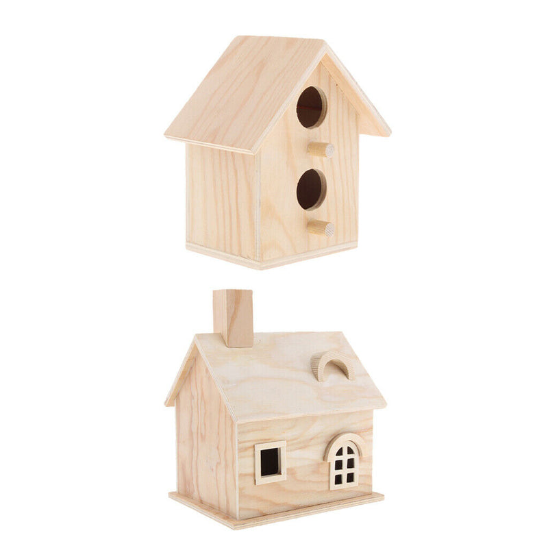 Comfort Cozy Woodland Cabin Birdhouse Outdoor Decor Hanging Bird House Habitat