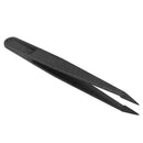 10 Pcs Black Plastic Tip Head Anti Static Tweezer 12cm Length
