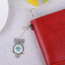 1X Luminous Night Owl Bookmark Label Read Maker Feather Book Mark Stationery  ME