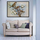 Round Diamond Painting DIY Magpie Flowers Embroidery Cross Stitch Kit Decor