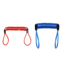 2 x Safety Lanyard Spring Coil Rope 1.2-1.5m Disc Brake Lock Reminder Cable