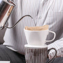 Ceramic Coffee Dripper Reusable Pour over Coffee Dripper White