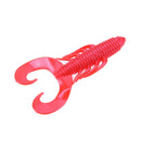 4pcs Soft Worm Fishing Lure Baits Simulation Fishing Tackle (Red)
