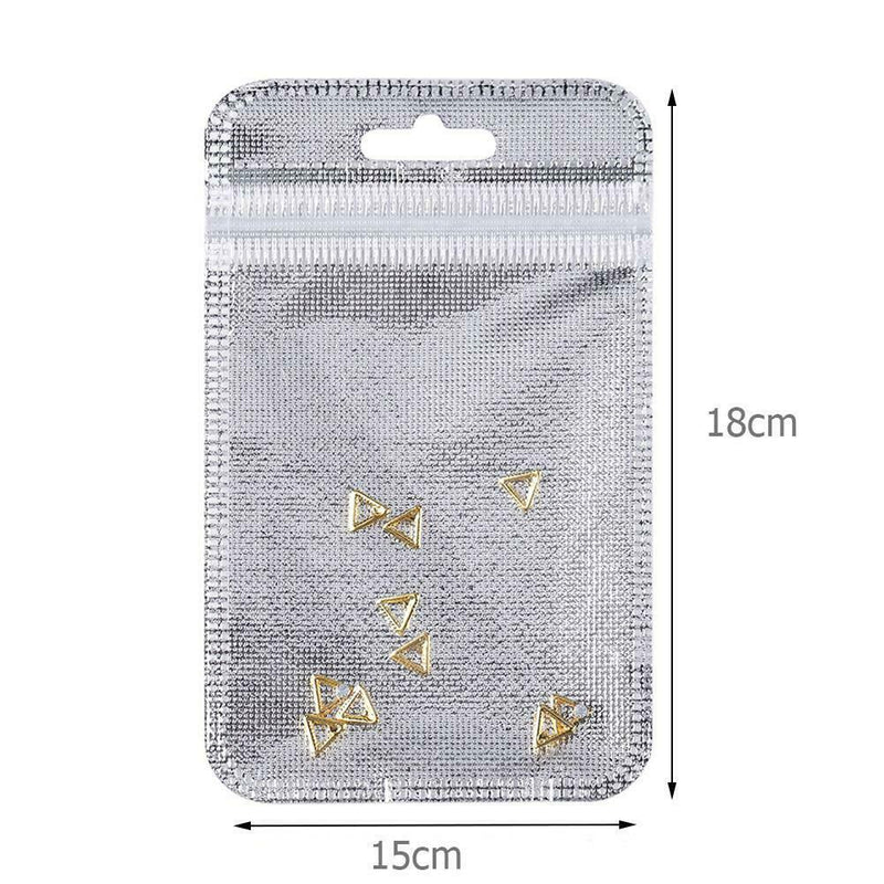 10pcs Hollow Triangle Copper Nail Art Charms Glitter Rhinestones Nail Studs A