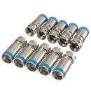 10Pcs F-Type Male Plug Compression Connectors For RG6 Coax Coaxial TV Cable H G6
