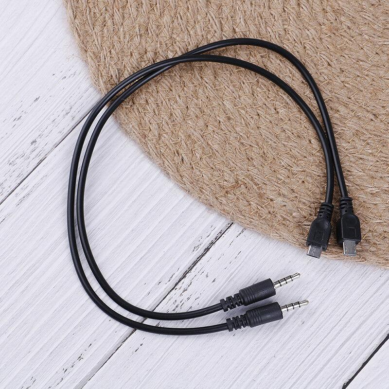 2pcs 3.5mm stereo male to micro USB male car AUX out cable for Android samsungME