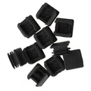 25mm x 25mm Plastic Square Tube Inserts End Blanking Caps Black 10 Pcs I1Q4