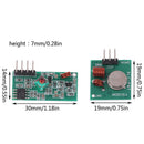 433Mhz Wireless RF Transmitter Module+ Receiver Alarm Super Regeneration Mod BX