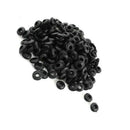 200 pieces black 5.5mm x 11mm rubber rubber pads cable Grommet Q8T4